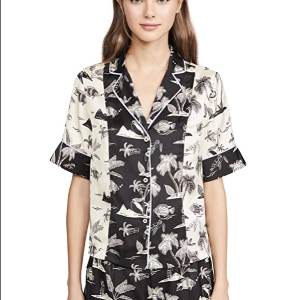 Scotch & Soda Maison Scotch Silk Hawaiian Shirt